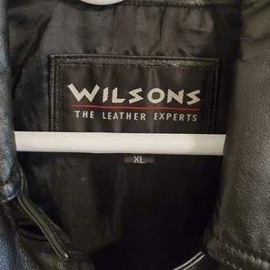 Wilson's Leather, black leather Coat